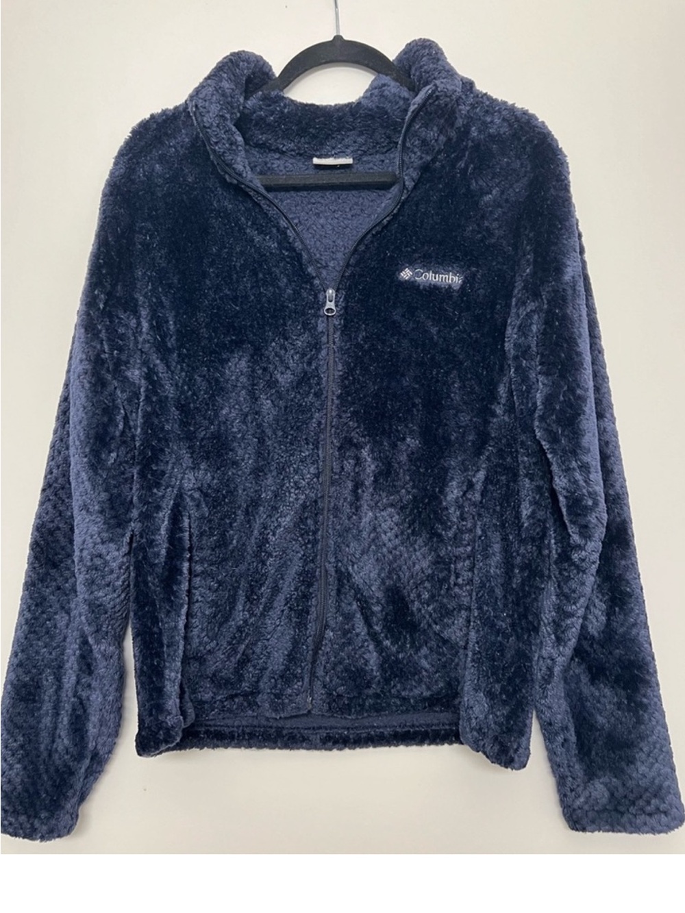 Columbia Navy Fireside Plush Full-Zip Fleece Jacket